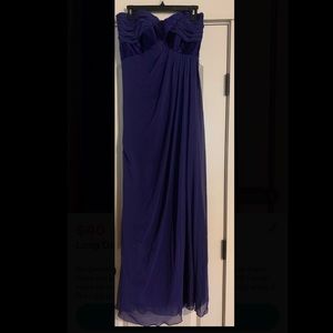 ABS Collection, Long Purple Strapless Dress